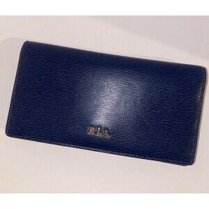 VTG RALPH LAUREN Women's Leather Wallet Blue